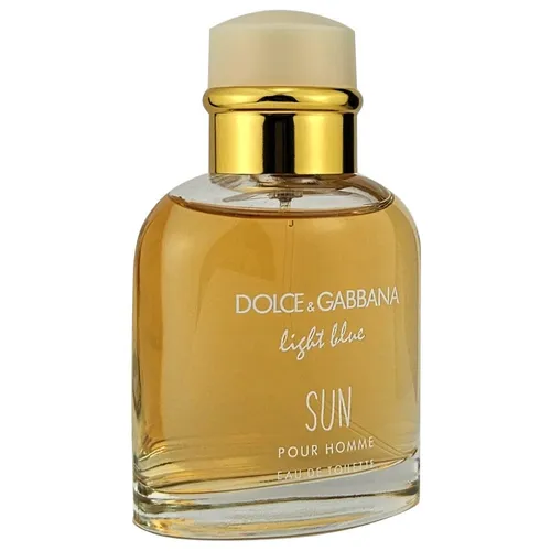 DOLCE & GABBANA Light Blue Sun Pour Homme Eau de Toilette Spray 75 ml - Eau de Toilette mit spritziger Bergamotte und exotischem Kokoswasser, ideal für frische Sommerabende und einen belebenden Duftgenuss.