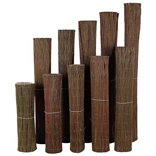 H4L Weidenmatte Sichtschutz Zaun 130cm x 3m - Gartensichtschutz aus witterungsbeständiger Weide, ideal für Sichtschutz, Windschutz und kreative Gartengestaltung. EU-Qualitätsware in natürlicher Holzoptik.