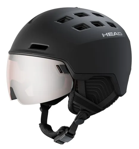 HEAD Radar Helm 2024 Black, XS/S - Skihelme & Snowboardhelme, leichter und sicherer Schutz für Männer beim Skifahren oder Snowboarden.