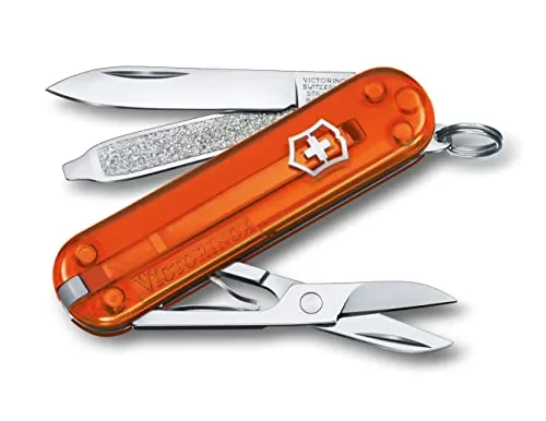 Victorinox Schweizer Taschenmesser, Klein, Classic SD, Multitool, Swiss Army Knife mit 7 Funktionen, Klinge, Nagelfeile, Schraubendreher