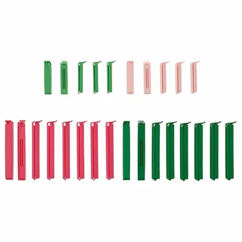 BEVARA Taschenclips, farbiges Set aus 26 Teilen