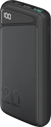 Goobay Powerbank 53939 QC 3.0 - 20000mAh, 22W Ladeleistung, 3 Geräte gleichzeitig laden und LED-Akkustatusanzeige