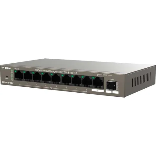 IPC IP-COM Switch G2210P-8-102W Netzwerk-Switch Gigabit Ethernet (10/100/1000) Power over Ethernet (PoE) (8 Ports) (G2210P-8-102W)
