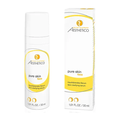 Aesthetico Pure Skin 30ml - Tagespflege für fettige und unreine Haut, reguliert die Talgproduktion und reduziert Unreinheiten mit einem milderen Fruchtsäurekomplex für ein klareres Hautbild.