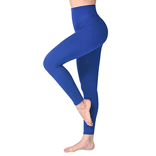 SINOPHANT Leggings Damen High Waist - Blickdicht Leggins mit Bauchkontrolle für Sport Yoga Gym(1 Königsblau,S-M)