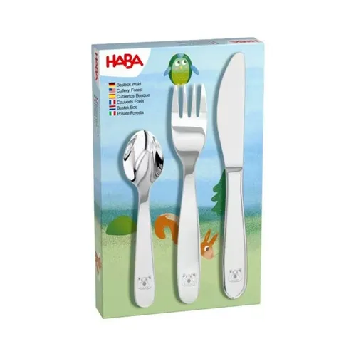 haba Kinderbesteck Besteck Wald 3-teiliges Set