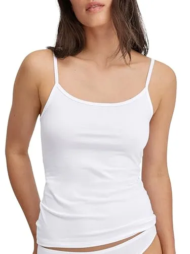 CALIDA Essential Cotton Spaghetti-Top Damen, pflegeleicht und langlebig Weiss 48-50
