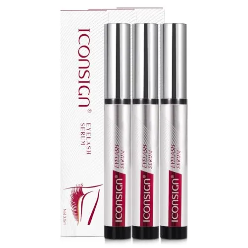P-Beauty 3x Wimpernserum & Augenbrauenserum 3,5ml - für lange & volle Wimpern - Wimpernbooster mit Peptiden, Hyaluronsäure, Vitamin E - Vegan - Wimpernwachstum, gepflegte Brauen - Eyelash Serum (3x)