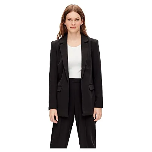 PIECES Damen Pcbossy Ls Loose Blazer Noos, Schwarz, M - Blazer für Damen mit zwei Paspeltaschen und Belüftungsschlitz für optimalen Tragekomfort und lässigen Look.