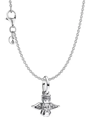 Pandora Kette mit Anhänger Silber Funkelnder Engel Set - Ketten mit Anhänger, aus hochwertigem 925er Sterlingsilber mit funkelnden Zirkonia, ideal für besondere Anlässe oder als Geschenk.