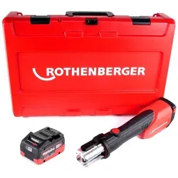 Rothenberger ROMAX 4000 CAS Akku Pressmaschine 18 V - Sonstiges Elektrowerkzeug, leistungsstarke Akku Pressmaschine mit 34 kN Presskraft und einem zusätzlichen 5,5 Ah Akku für längere Einsatzzeiten.