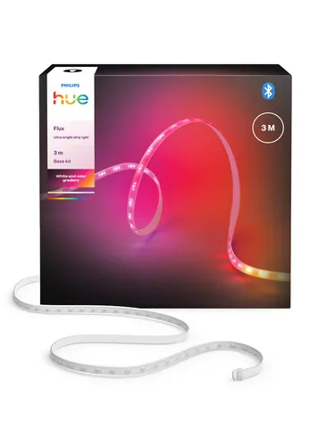 Philips Hue Flux High Lumen LED Strip 3m - LED-Lampe mit ultra-heller Beleuchtung, flexibel und erweiterbar bis zu 20m, ideal für stimmungsvolle Raumgestaltung und individuelle Lichtsteuerung.