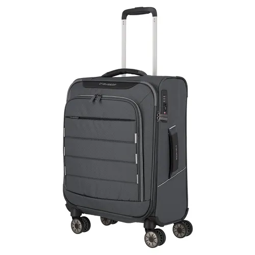 travelite Weichgepäck-Trolley Skaii 55 cm - Weichschalenkoffer in Gipfelgrau, leicht und strapazierfähig, ideal für Kurztrips und Handgepäck.