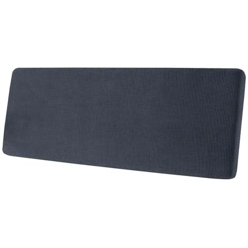 SYLC Sofa Sitzkissenbezug, Sofa Sitzkissenbezug Stretch, Elastischer Kissenbezüge, Husse Überzug Bezug Für Sofa Sitzkissen, rutschfest Stoff Tartan (Dunkelgrau,2-Sitzer)