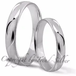 Trauringe123 Trauring Hochzeitsringe aus 925er Silber, Größe 50 - Elegante Trauringe aus 925er Sterlingsilber mit bombierter Innenseite für höchsten Tragekomfort, ideal für den schönsten Tag im Leben.