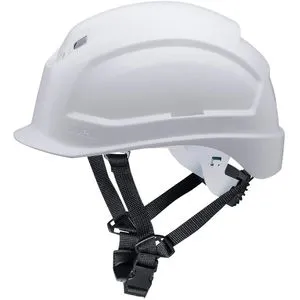 Uvex Schutzhelm pheos S-KR, 9772034, EN 397, 52-61, weiß - Sicherer Sitz durch 6-Punkt-Textilband und 4-Punkt-Kinnriemen. Mit variablen Ventilationsöffnungen für angenehme Belüftung. Ideal für Baustellen und Industrie, geprüft nach DIN EN 397.
