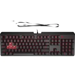 HP OMEN Encoder Mechanische Gaming Tastatur - Ergonomische, kabelgebundene Tastatur mit Cherry MX Brown Switches für präzise Tastenanschläge und Anti-Ghosting – ideal für Gamer, die Wert auf Komfort und Reaktionsgeschwindigkeit legen.