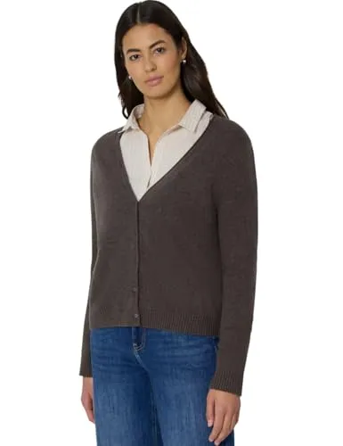 Cardigan STREET ONE Damen Gr. 34 rustic braun meliert - Vielseitiger Cardigan von STREET ONE mit V-Ausschnitt und Rippbündchen. Aus weichem, pflegeleichtem Material für hohen Tragekomfort. Ideal für jeden Tag und kombiniert sich perfekt mit verschiedenen Outfits.