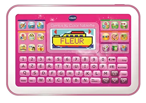 VTech - 155255 – Computer für Kinder – Tablet – Genius XL – Rosa – Version FR