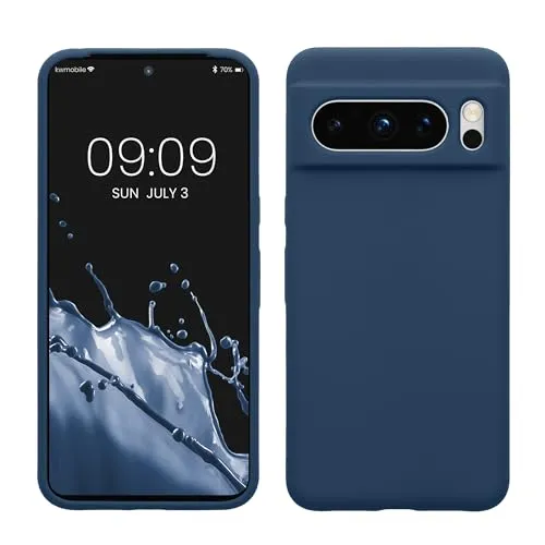 kwmobile Handyhülle für Google Pixel 8 Pro Hülle, für Pixel 8 Pro Case - Hülle Silikon - kabelloses Laden - Dunkelblau