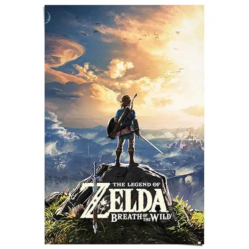 REINDERS Poster, The Legend Of Zelda - breath of the wild, Kinderzimmer, Poster, Wanddeko, Room Decor, Bilderdruckpapier, Blau, 91,5 x 61