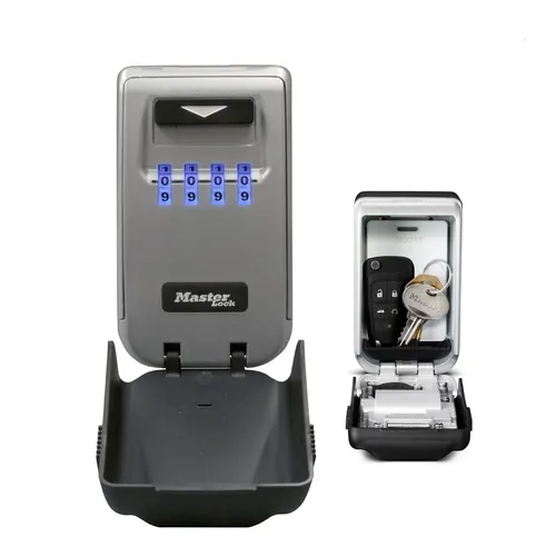 Master Lock Schlüsseltresor 5425EURD - Safes mit feuerhemmendem Schutz und abschließbarem Kombinationsmechanismus, ideal für die sichere Aufbewahrung von Schlüsseln.