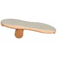body coach Balanceboard Woodboard II - Ovales Balancebrett aus Ahornholz - Balancieren für Fitness und Stabilität, mit rutschfester Korkrolle und maximaler Belastbarkeit von 150 kg. Ideal für Beweglichkeitstraining und Muskelaufbau.