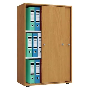 VCM my office Schiebetürenschrank XL Lona - 2 Fachböden, platzsparend und ideal für mehr Ordnung im Büro