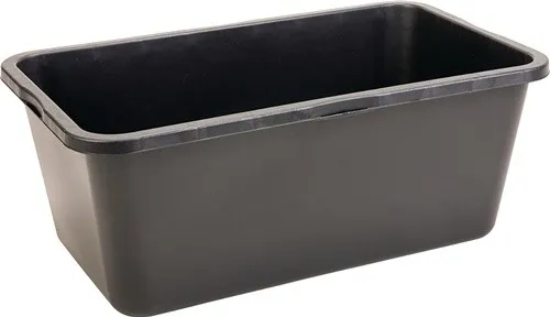Berdal Mörtelkasten 90L schwarz eckig - ideal für effizientes Mischen - Baueimer & Mörtelkübel, 90 Liter Volumen für große Projekte und L-Skala für präzise Mischungsverhältnisse.