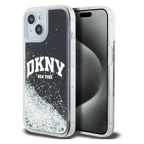 DKNY DKHCP14SLBNAEK iPhone 14 / 15 / 13 6.1" czarny/black hardcase Liquid Glitter Big Logo (Apple iPhone 13, Apple iPhone 14, Apple iPhone 15) (1714462325)
