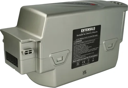 EXTENSILO Akku für Flyer T-Serie und X-Serie - 23,2 Ah, 25,2 V Li-Ion - Sonstige Fahrradteile mit hoher Kapazität, intelligente Ladestandsanzeige und bis zu 1000 Ladezyklen für maximale Einsatzdauer.