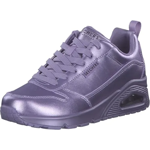 Skechers Uno Galactic Gal 177104-LAV - Lila Damen Sneaker - Sneaker für Damen mit metallischem Finish und Air-Cooled Memory Foam für optimalen Komfort. Ideal für sportliche Outfits und lässige Freizeitlooks.