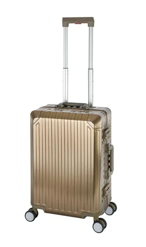 Travelhouse Tokyo 100% Aluminium Handgepäckkoffer 55cm - Hochwertiger Aluminium Handgepäckkoffer mit 4 leisen 360° Rollen und 41,5L Volumen. Ideal für sicheres Reisen dank 2 TSA Zahlenschlösser.