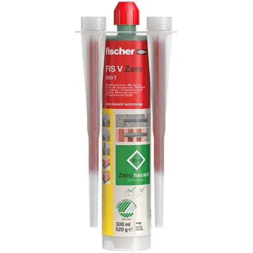 fischer Injektionsmörtel FIS V Zero 300 T - Kleber & Mörtel für Fußböden, umweltschonender Universalmörtel für sichere Montage in allen gängigen Baustoffen, ideal für den Innen- und Außenbereich.