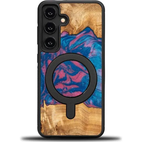 Bewood Unique MagSafe Vegas wood and resin case for Samsung Galaxy A55 5G - pink and blue (Samsung Galaxy A55) (47572128)