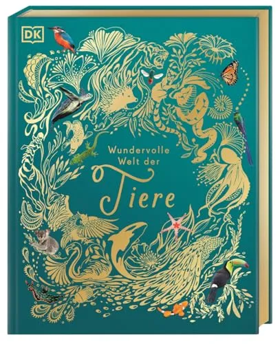 Wundervolle Welt der Tiere: Tierbilderbuch für die ganze Familie - Hörbücher - Hochwertig ausgestattet mit Lesebändchen, Goldfolie und Goldschnitt für unvergessliche Familienmomente. Ideal für Kinder ab 5 Jahren.