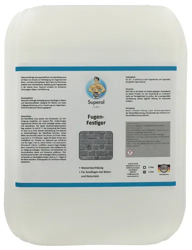 MEM Fugen-Festiger 5 l - Effektiver Fugenfestiger für Pflasterfugen - Dichtmaterialien, sorgt für dauerhafte Stabilität und Schutz gegen Unkraut in Fugen.