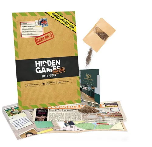 Hidden Games Spiel Green Poison, Gesellschaftsspiel, Detektivspiel, Familienspiel, Made in Germany