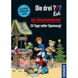 Die drei ??? Kids Adventskalender 2023 - Weihnachten für Kinder mit 24 spannenden Überraschungen und einem extra Stickerbogen – perfekt für kleine Detektive!