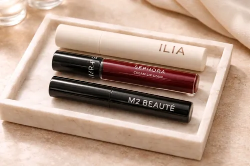 Sephora Collection - Cream Lip Stain - Samtiger Kussechter Lippenstift - Flüssiger Matter Lippenstift - cream Lip Stain-24 94 Cherry Moon 5 ml