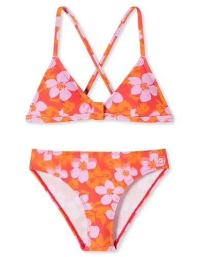 Schiesser Mädchen Triangel Set Badeanzug-schnelltrocknend Bikini, rot_180942, 164 cm