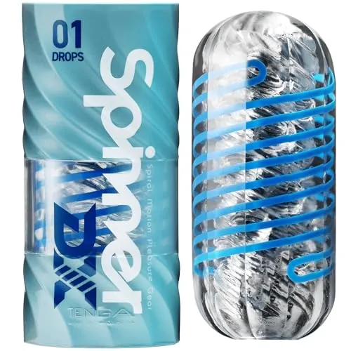 TENGA SPINNER DX 01 Drops - Masturbator für die Männer - Realistisches Sex Toy mit dichten, engen innneren Strukturen - Solo Vergnügen für Ihn - Mastubatoren Set inkl. Sample Lotion
