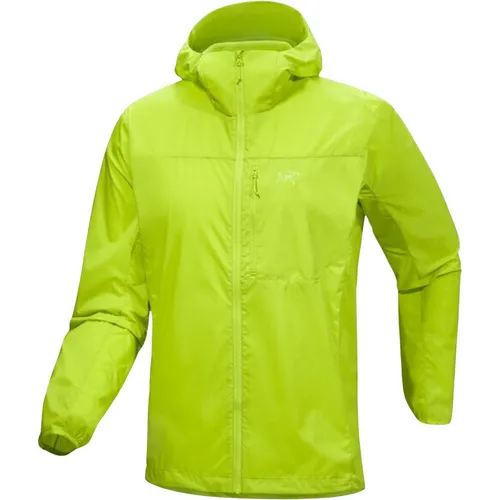 Arcteryx Herren Squamish Hoodie Jacke (Größe XL, grün) - Leichte Windjacke für Herren mit Stretchkomfort, ideal für aktive Abenteuer und Klettertouren, bietet optimale Bewegungsfreiheit und Schutz.