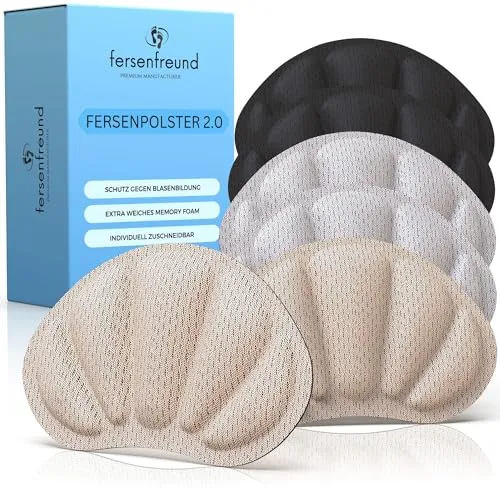 FERSENFREUND© Premium Fersenpolster Schuheinlagen - DAS ORIGINAL - Fersenpolster für maximalen Schutz gegen Blasen und Fußschmerzen, individuell zuschneidbar und mit starker Klebekraft für alle Schuharten.