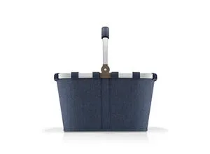 Reisenthel Carrybag HERRINGBONE DARK BLUE - Einkaufstaschen & Einkaufstrolleys, wasserabweisend und aus recyceltem Material für nachhaltigen Einsatz, ideal für Einkäufe und Picknicks.