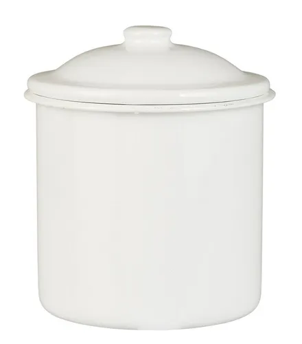 Ib Laursen Vorratsdose Ib Laursen - Dose Krug mit Deckel Vorratsdose H 13cm D 11cm Emaille
