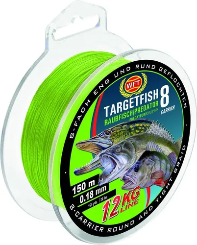 WFT Schnur Targetfish 8 Raubfisch Chartreuse Länge 2000m ø 0,20mm