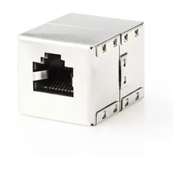 Nedis Netzwerkkoppler | CAT5e / CAT6 | Geschirmt | RJ45 Buchse - RJ45 Buchse | Gerade | Metall | Box