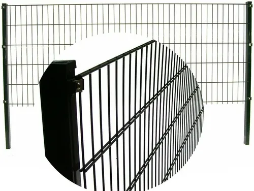 Doppelstabmattenzaun 1230x2500mm - Stabiler Gartenzaun in Grau - Gartenzäune: Robuster Doppelstabmattenzaun, 1230mm hoch, inkl. Pfosten und Edelstahlschrauben. Ideal für Grundstückseinzäunung und langlebig dank verzinktem Stahl.
