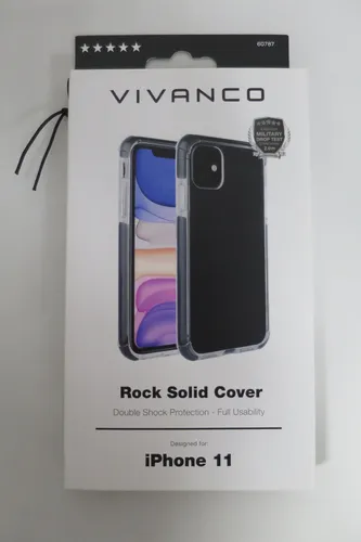 Vivanco Rock Solid Handy-Schutzhüllen Cover Schwarz, Transparent, i Phone 11